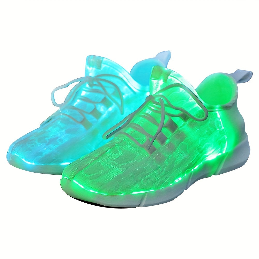 Fiber Optic Party Glowing Sneakers, Lightweight Casual Shoes