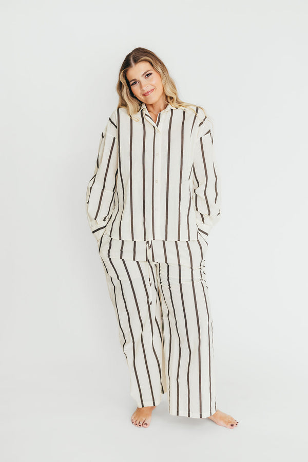 Rowan Pants in Black Stripe