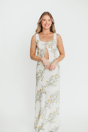 Sawyer Vest Tank and Maxi Skirt Set in Cream Floral