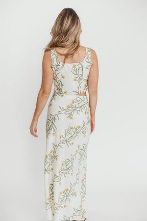 Sawyer Vest Tank and Maxi Skirt Set in Cream Floral