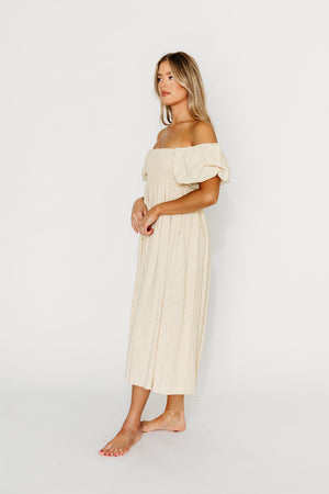 Rosalie Maxi Dress in Linen - Bump-Friendly