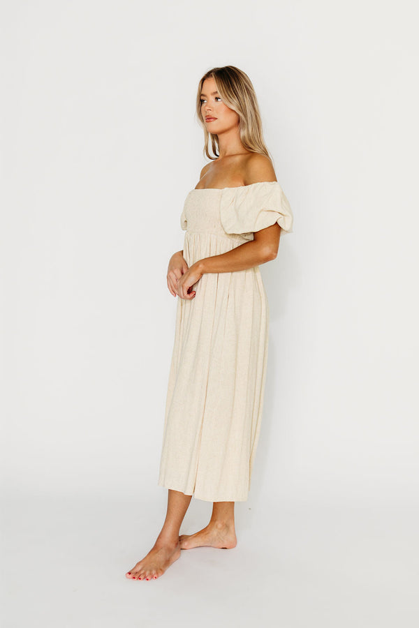 Rosalie Maxi Dress in Linen - Bump-Friendly