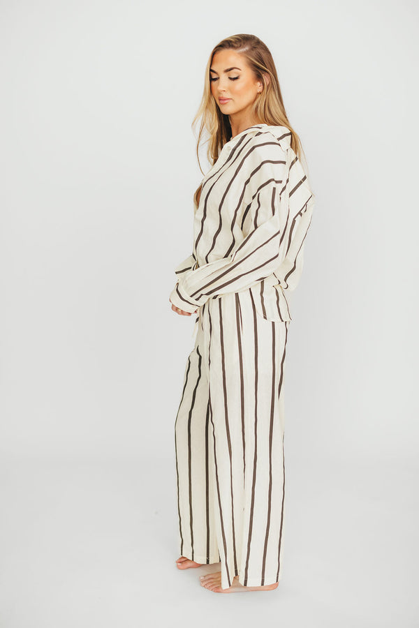 Rowan Pants in Black Stripe