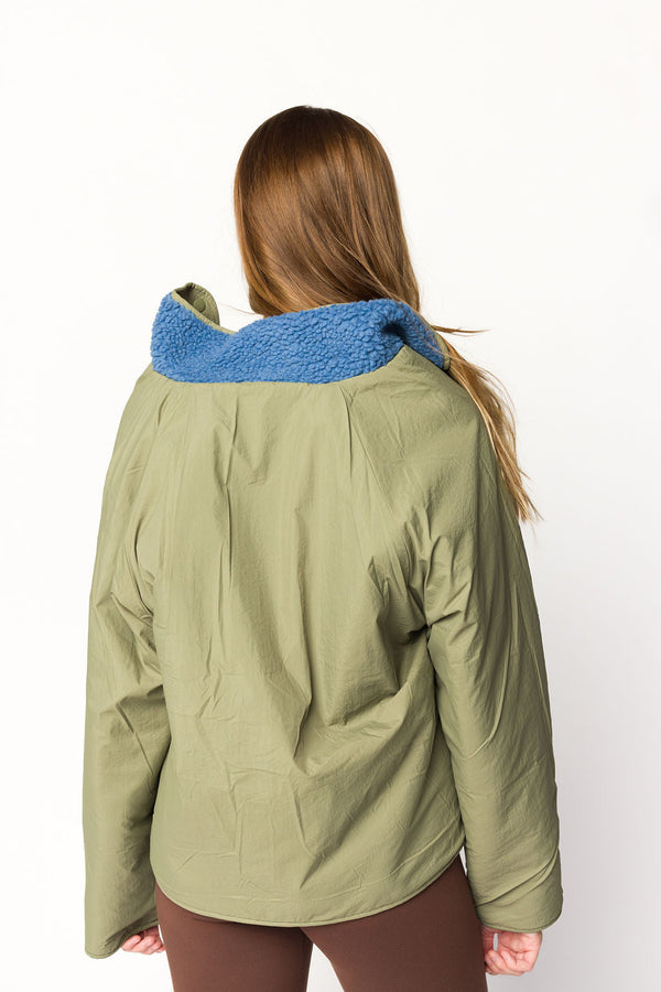 Skylar Reversible Jacket in Sea Blue