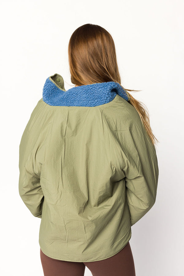Skylar Reversible Jacket in Sea Blue