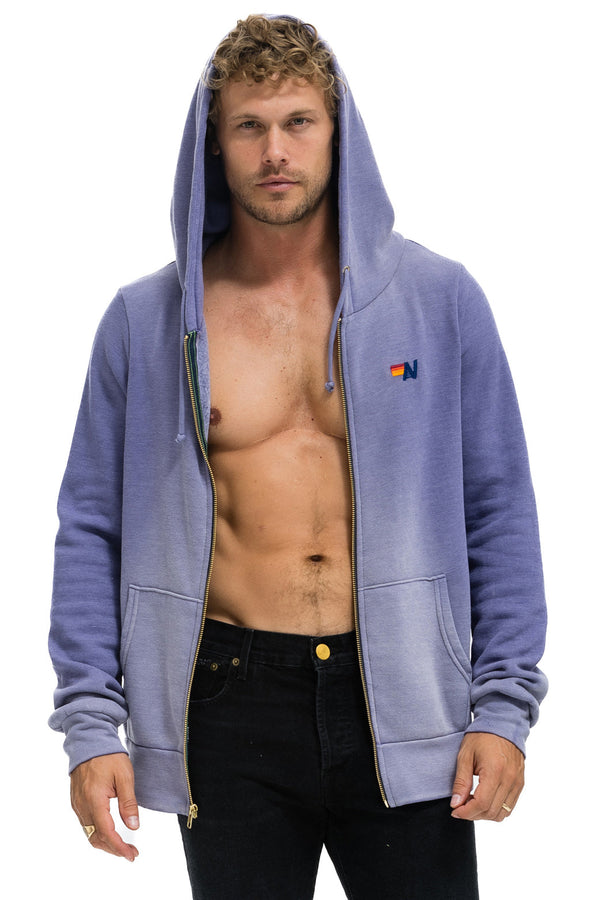 ESSENTIAL ZIP HOODIE - FADED GRAPE